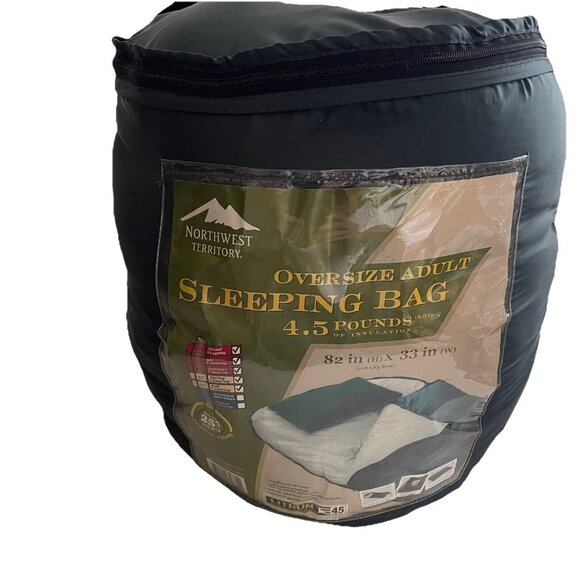 Northwest Territory Oversize Adult Sleeping Bag 4.5 lb Litron 25 °F 82" x 33" - Picture 1 of 14